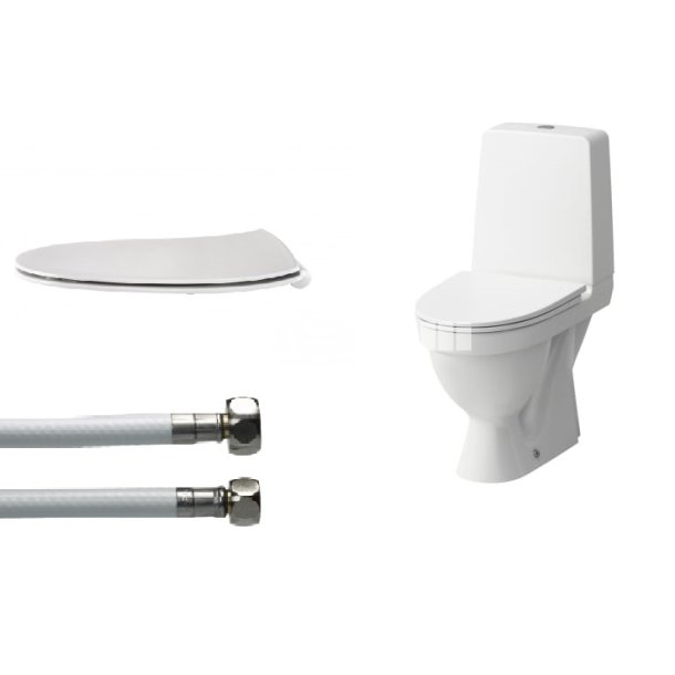 Toiletpakke Laufen Kompas med skjult s-l�s, slange og s�de
