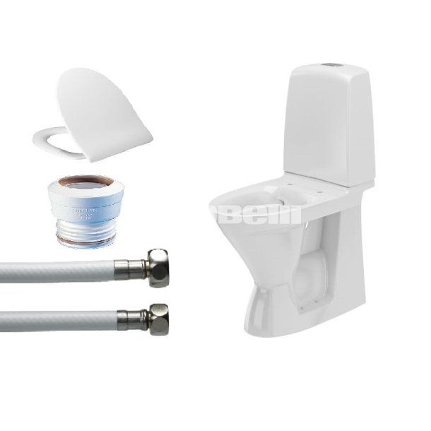 Toiletpakke IF� Spira h�j model med skjult s-l�s, slange, Pressalit 956 s�de og multikvik