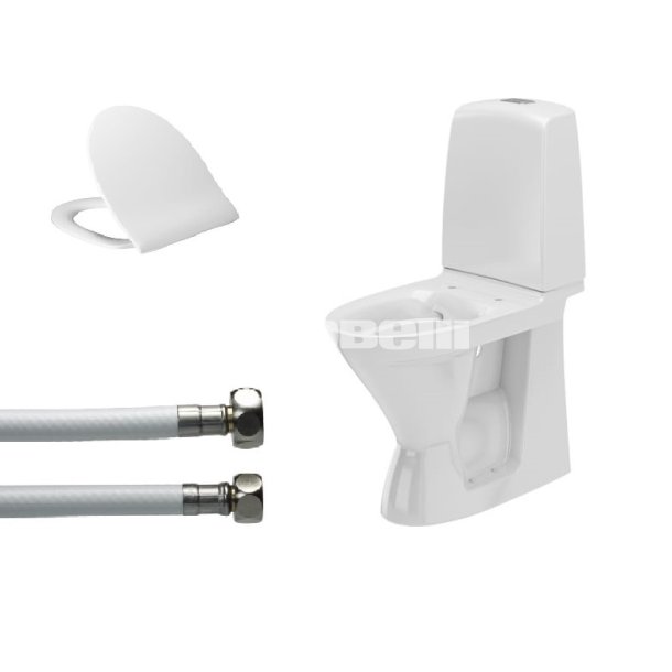 Toiletpakke IF� Spira h�j model med skjult s-l�s, slange, Pressalit 956 s�de og multikvik