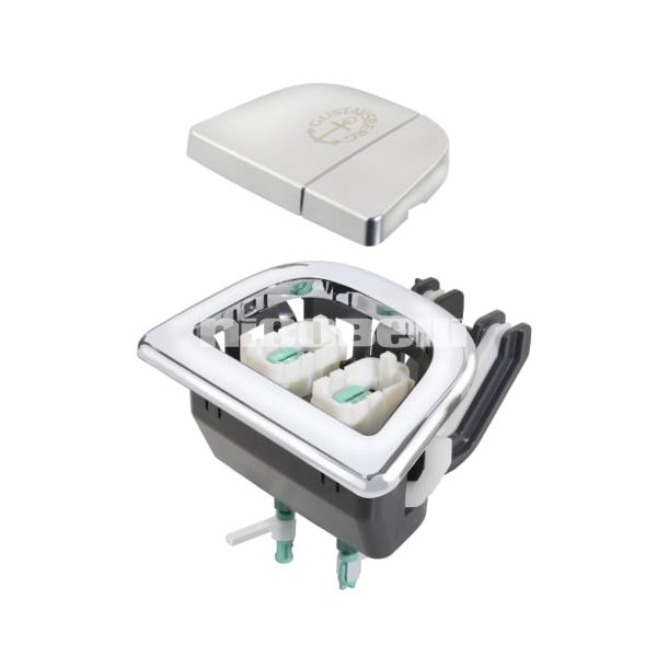 Trykknap komplet duo krom/mat til nautic 2/4 liter