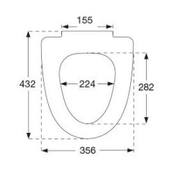 Pressalit 754 toiletsde m/soft close og propbeslag