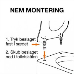 Pressalit 754 toiletsde m/soft close og propbeslag