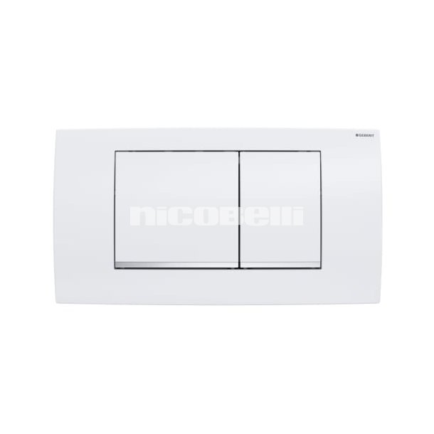 Geberit Twinline 30 betjeningsplade, hvid/krom (t/ldre cisterner)
