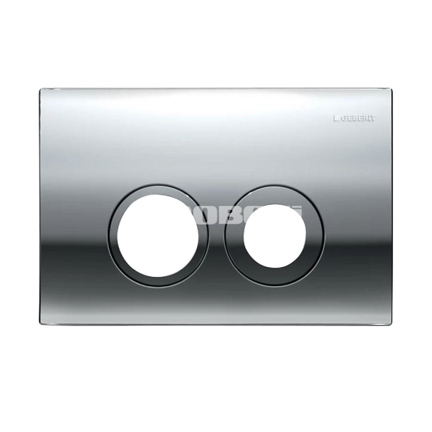 GEBERIT DELTA21 betjeningsplade til dobbeltskyl, matforkromet