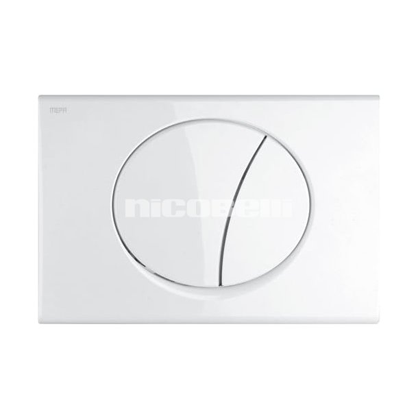  MEPAsun betjeningsplade, 2-mngde, Hvid, udenpliggende