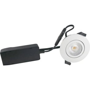 Downlight Low Profile ECO LED 6W 420 lumen, 2700K, rund, mat hvid