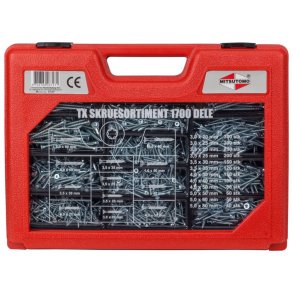 Torx skrue sortimentskasse 1700 dele