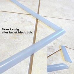 VAND-STOP Liste, 10 mtr. Hvid inkl. silikone