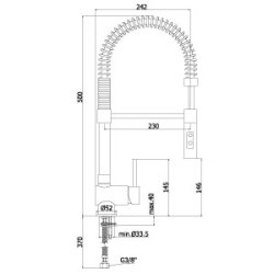 Stick Storkkkenarmatur krom
