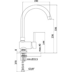 STICK kkkenarmatur m. senior/handicapgreb