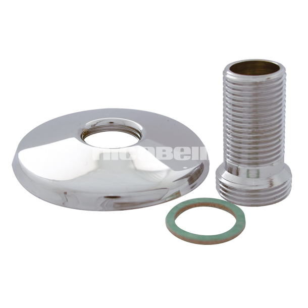 1/2"X3/4"X45mm kort forskruning med 1/2" roset