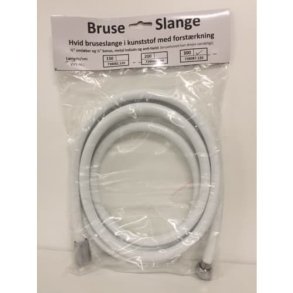Hvid bruseslange 3000 mm.