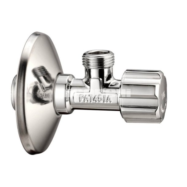 Stopventil 1/2"x 3/8" kort model m. roset