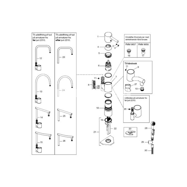 FM Mattsson svingtud lsedel 9000e m. pakninger