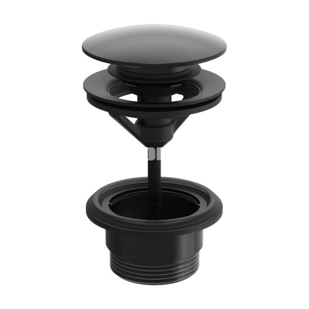 Oras bundventil push open 1 1/4", mat sort