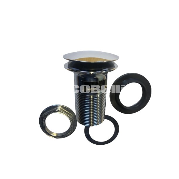 1.1/4" push-up bundventil med overlb krom