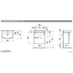 Kompas N m�belpakke 60x42cm med 2 l�ger hvid