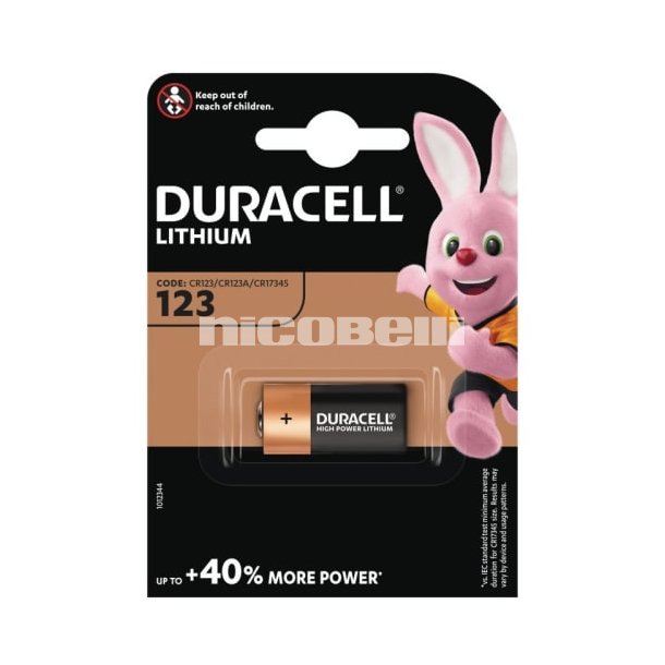 Duracell lithium batteri, PHOTO ULTRA 123, 1 stk.