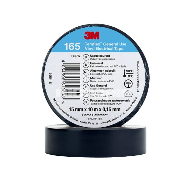 Temflex EL Vinyltape 165 15 mm x 10 m, sort