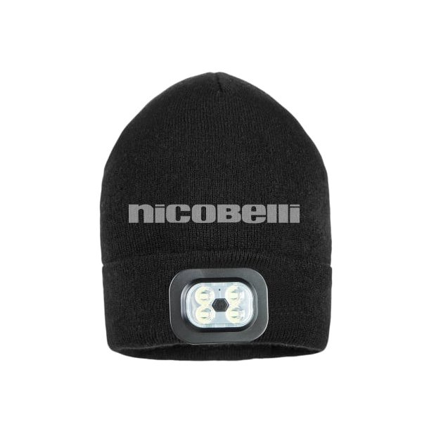 Hue med genopladelig LED-lygte