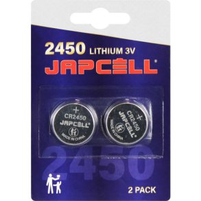 Japcell lithium CR2450 batteri, 2 pak
