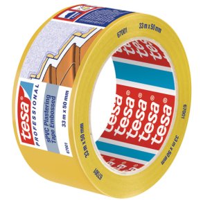 Afdkningstape, 50 mm x 33 m, gul