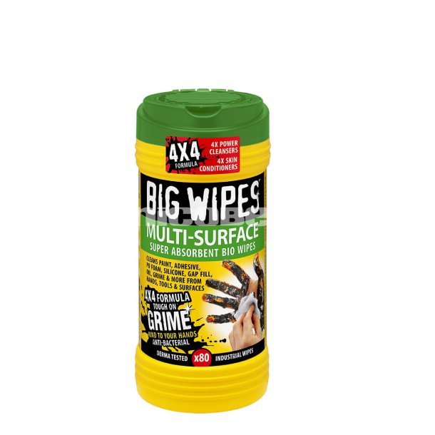 BIG WIPES GREEN Multi-Surface renseservietter, 80 stk.