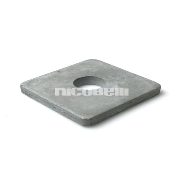 Firkantskiver varmforzinket, M12 50 x 50 x 11 x 5, 50 stk.