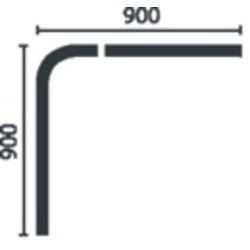 LEIJMA STABIL FORHNGSKINNE TIL BRUS 90X90 HVID LAK. ALUM
