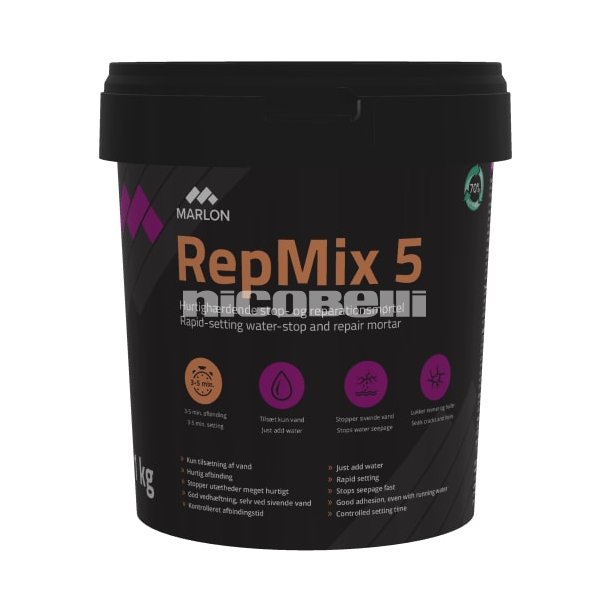 Marlon RepMix 5 stop- og reparationsm�rtel, 1 kg