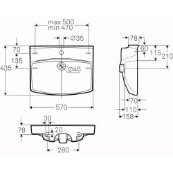 If� Spira h�ndvask 57 cm