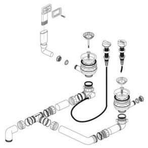 BlancoBlanco komplet aflbsst til Lantos 6/6S, Viva 6 m.fl