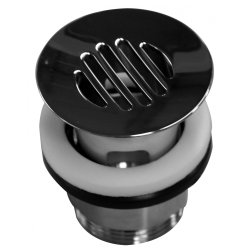 Bundventil 1 1/4" forkromet med overlb og glat overflade 