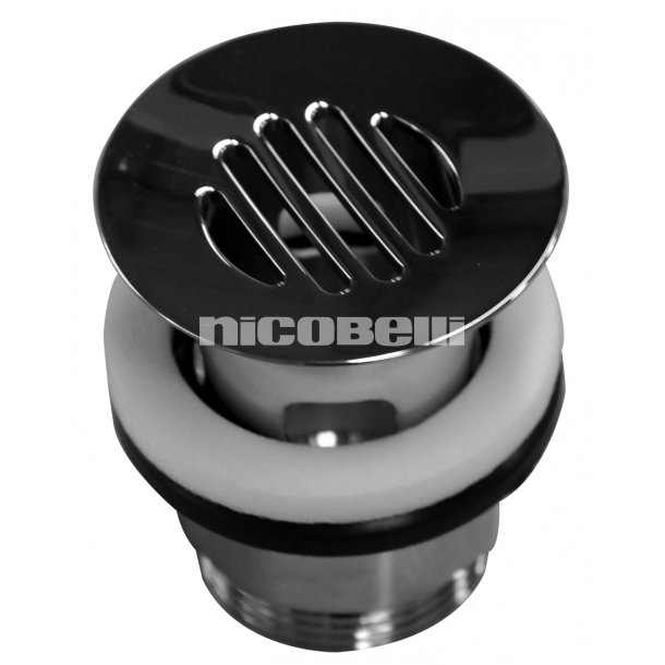 Bundventil 1 1/4" forkromet med overlb og glat overflade 