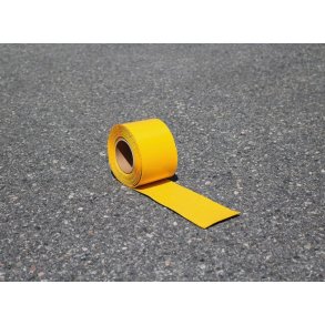 Premark Termoplastisk gul vejstribe, rulle 100 mm x 5 m
