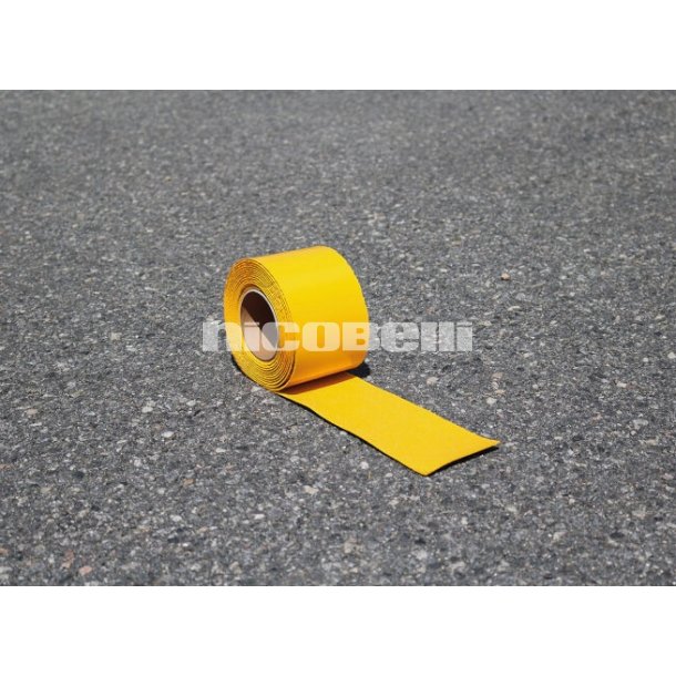 Premark Termoplastisk gul vejstribe, rulle 100 mm x 5 m