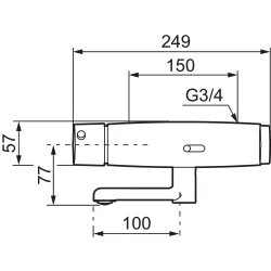 FMM Tronic elektronisk vghngt hndvaskarmatur WMS med 100 mm. tud