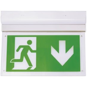 Exit Skilt Top Monteret, LED 3W 6000K, 100 lumen, gr�