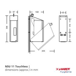 S�be dispenser Ber�ringsfri i rustfri st�l
