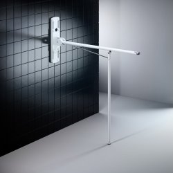 Pressalit Toiletst�tte med ben, h�jderegulerbar. hvid