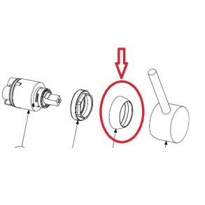 Stick forkromet ring til under greb