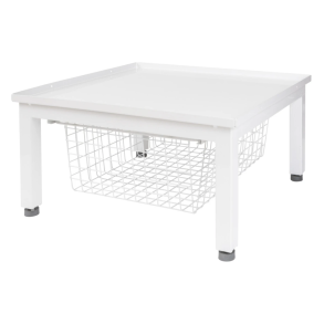 Vaskemaskine/T�rretumbler Sokkel med Kurv - 62x56x30cm - Hvid