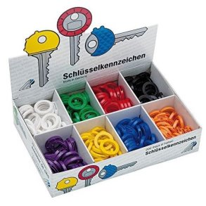 Nglehtter plast, 8 farver, 25 stk af hver farve