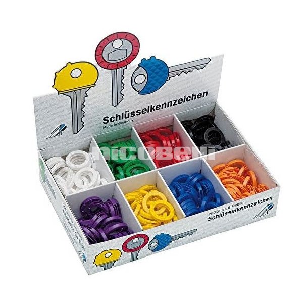 Nglehtter plast, 8 farver, 25 stk af hver farve