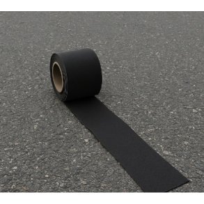 Premark Termoplastisk sort vejstribe, rulle 100 mm x 5 m