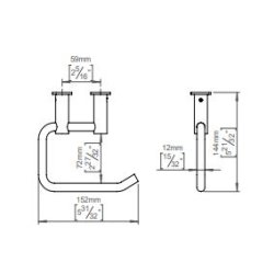 Qtoo d line toiletrulleholder - b�rstet