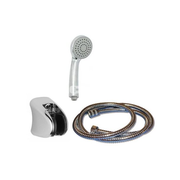 Bruserst Light krom m/vgholder, bruserhoved og 1,5m slange