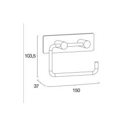 Pressalit toiletpapirholder med bagplade i poleret rustfri st�l