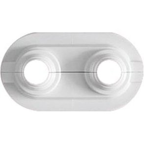 Eurorad dobbelt rosette 50 mm Hvid