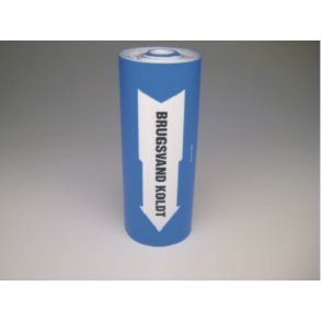 Brugsvand - koldt, rrmrkningstape 80 mm x 5 meter